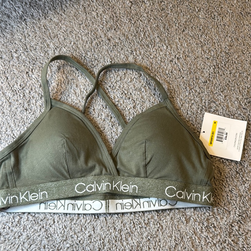 Calvin Klein Olive Bralette